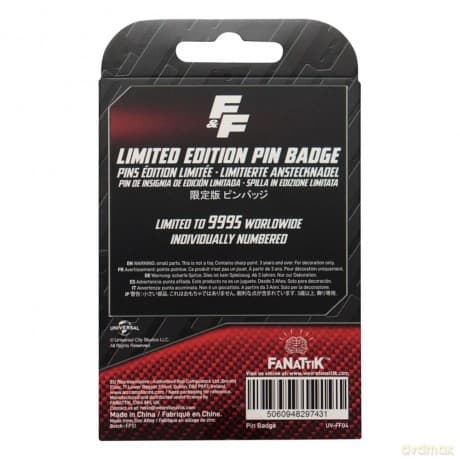 Fast & Furious Pin Badge Familia License Plate