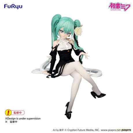 Hatsune Miku Noodle Stopper PVC Statue Flower Fairy White Rose 14 cm