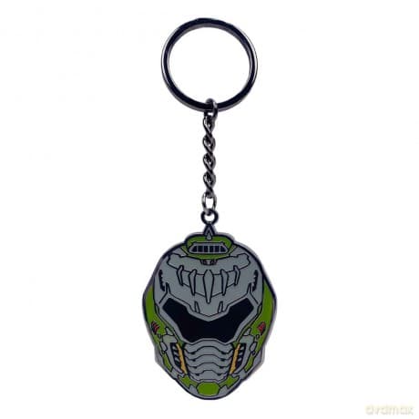 Doom The Dark Ages Metal Keychain Helmet