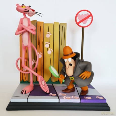 The Pink Panther Statue Pink Panther & The Inspector 41 cm