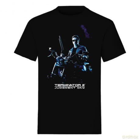 The Terminator T-Shirt Bike Pose Black Size S