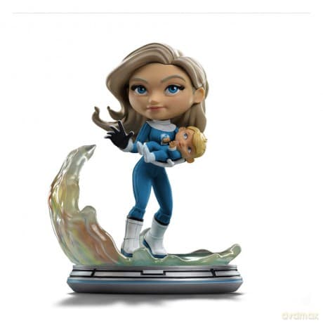 Fantastic Four Mini Co. PVC Figure Invisible Woman and Franklin 15 cm