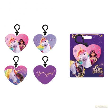 Unicorn Academy Plush Keychains Pouch Mini Cushion Assortment (12)