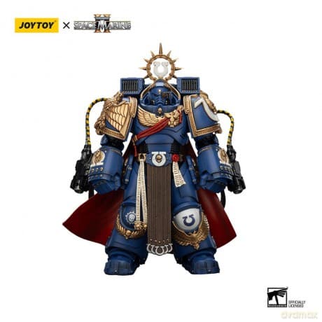 Warhammer 40k Action Figure Ultramarines Marneus Calgar Chapter Master with MKX Gravis Armour and Gauntlets of Ultramar 20 cm