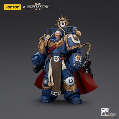 Warhammer 40k Action Figure Ultramarines Marneus Calgar Chapter Master with MKX Gravis Armour and Gauntlets of Ultramar 20 cm
