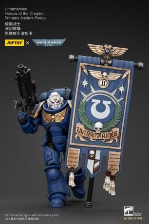 Warhammer 40k Action Figure 1/18 Ultramarines Heroes of the Chapter Primaris Ancient Posca 20 cm