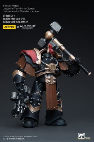 Warhammer The Horus Heresy Action Figure 1/18 Sons of Horus Justaerin Terminator Squad Justaerin with Thunder Hammer 12 cm