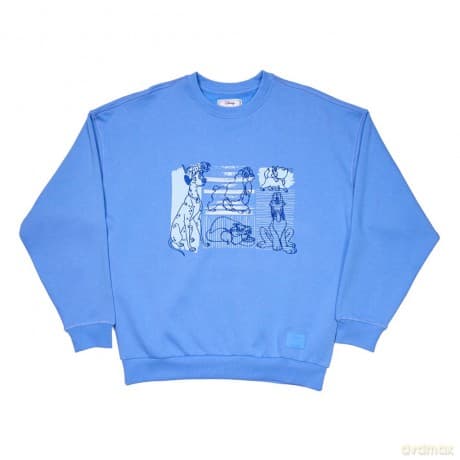 Disney by Loungefly Sweatshirt Unisex Dogs & Cats Oversized Crewneck Size M