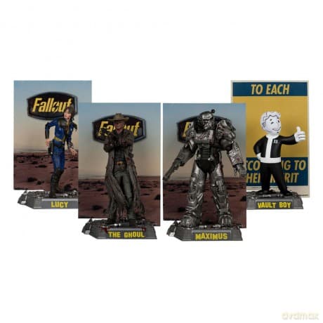 Fallout Movie Maniacs PVC Statue 4-Pack Lucy, Maximus, The Ghoul & Vault Boy 15 cm