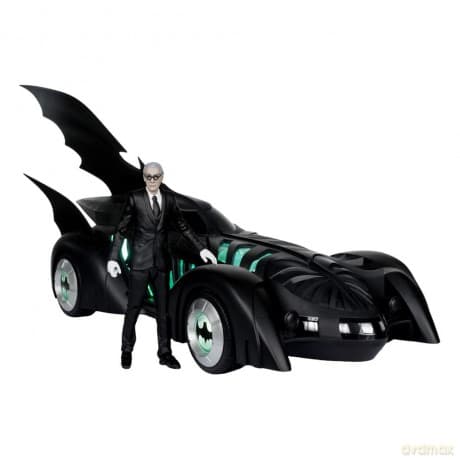 Batman Forever DC Multiverse Action Figure with Vehicle Alfred Pennyworth & Batmobile (Gold Label) 79 cm