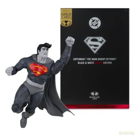 DC Multiverse Action Figure Superman (The Dark Knight Returns) (Black & White Accent Edition) (Gold Label) 18 cm