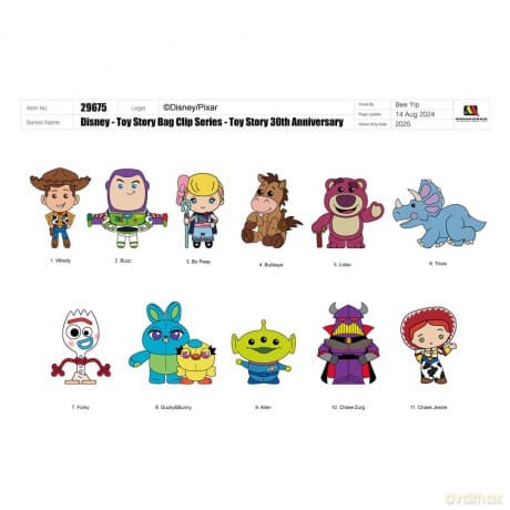 Toy Story 3D PVC Bag Clips 30th Anniversary Series 67 Display (24)