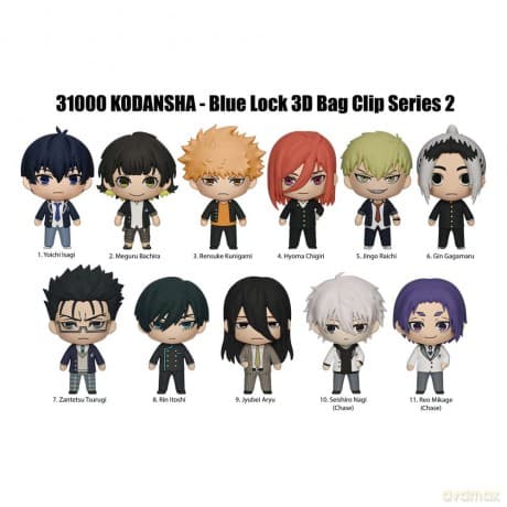 Blue Lock 3D Foam Bag Clips Series 2 Display (24)