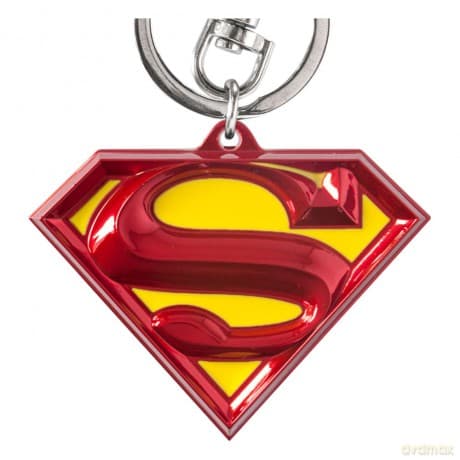 DC Pewter-Keychain Superman Logo coloured