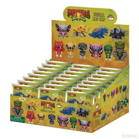 Godzilla vs. Power Rangers 3D PVC Bag Clips Series 1 Display (24)