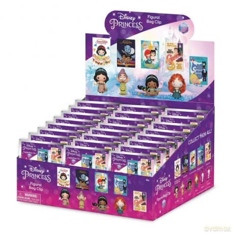 Disney 3D PVC Bag Clips Ultimate Princess Series 37 Display (24)