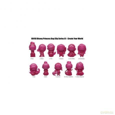Disney Create your World 3D PVC Bag Clip Princess Series 64 Display (24)