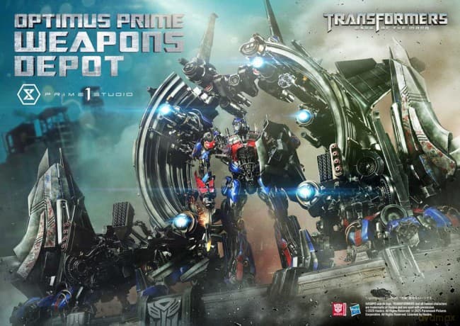 Transformers: Dark of the Moon (Film) Museum Masterline Statue Optimus Prime Weapons Depot 127 cm