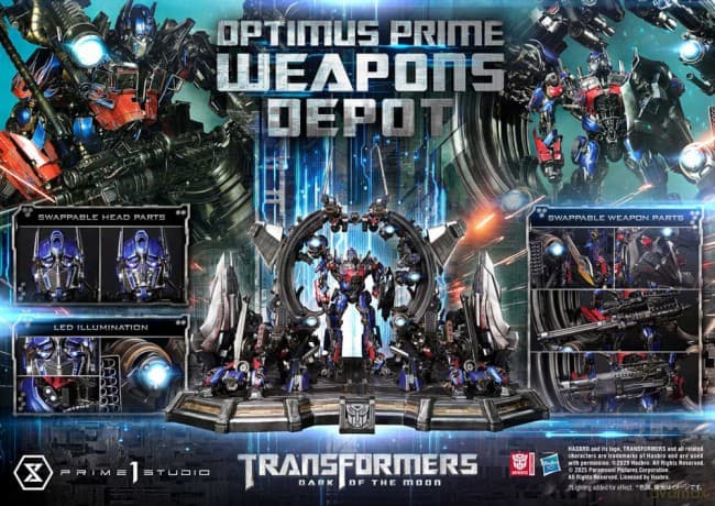 Transformers: Dark of the Moon (Film) Museum Masterline Statue Optimus Prime Weapons Depot 127 cm