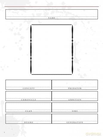 Vampire: The Masquerade 5th Edition RPG Journal Expanded Character Sheet Journal *Englische Version*