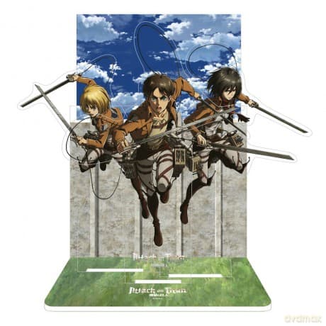 Attack on Titan Acrylic Diorama Eren, Mikasa & Armin 20 cm