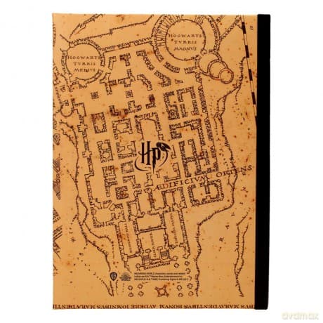 Harry Potter Notebook with Light Marauder's Map