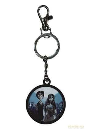 Corpse Bride Metal Keychain Couple & Logo 7 cm
