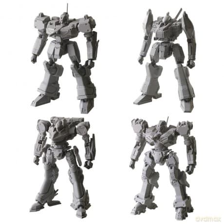 Armored Core Structure Arts Plastic Model Kits 4-Pack Series 1