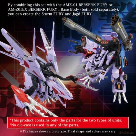 Zoids Model Kit Accesoory Set AM-Z01CP Berserk Fury Sturm & Jagd Unit