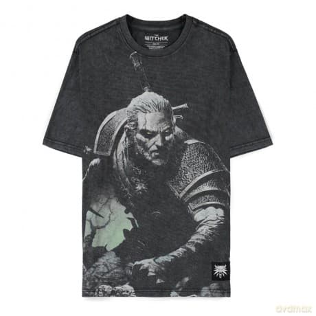 The Witcher Wild Hunt T-Shirt Geralt Washed Size L