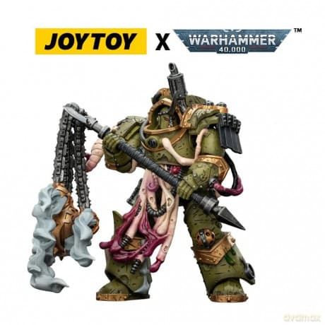Warhammer 40,000 Action Figure Death Guard Blightlord Terminator 2 with Flail of Corruption 14 cm