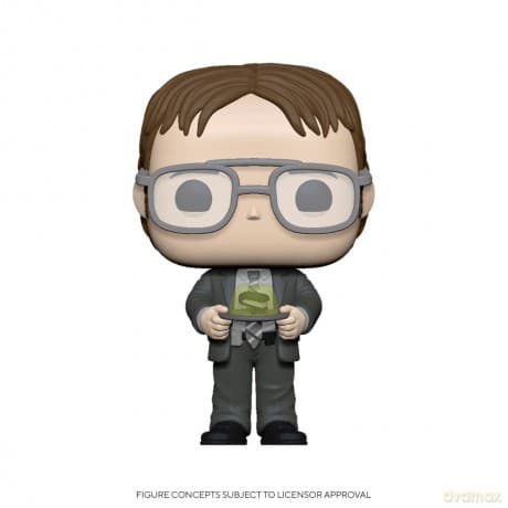 The Office US POP! TV Vinyl Figure Dwight w/Jello Stapler 9 cm