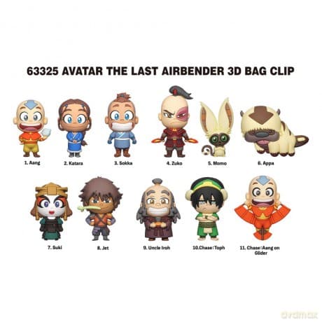 Avatar: The Last Airbender 3D PVC Bag Clips Series 1 Display (24)