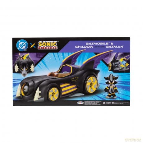 DC x Sonic - The Hedgehog Action Figure with Vehicle Shadow Batman & Batmobile 6 cm