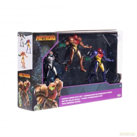 World of Nintendo Metroid Mini Figure 3-Pack Chozo Power Suits 6 cm