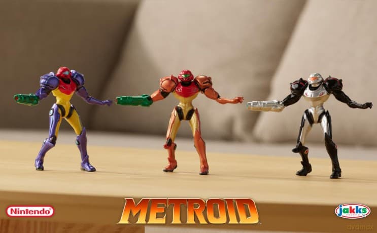 World of Nintendo Metroid Mini Figure 3-Pack Chozo Power Suits 6 cm