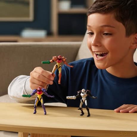 World of Nintendo Metroid Mini Figure 3-Pack Chozo Power Suits 6 cm