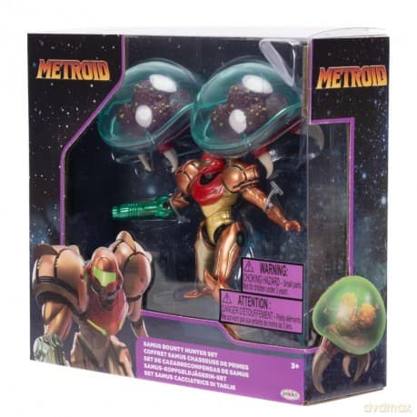 World of Nintendo Metroid Mini Figure 3-Pack Samus Bounty Hunter 6 cm