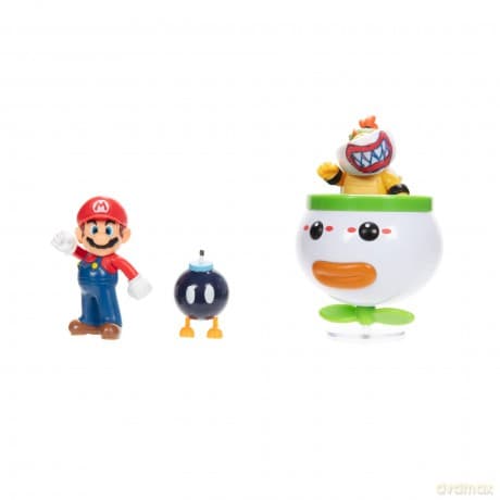 World of Nintendo Mini Figure 2-Pack Mario and Bowser Jr. Clown Car 6 cm