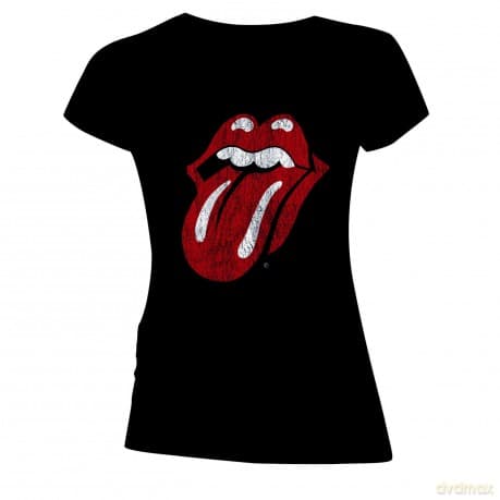 The Rolling Stones: Classic Tongue L Black Skinny [T-SHIRT]