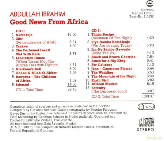Abdullah Ibrahim: Good News From Africa [2CD]