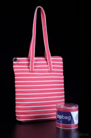 Torba z taśmy suwakowej Zipbag średnia malinowa