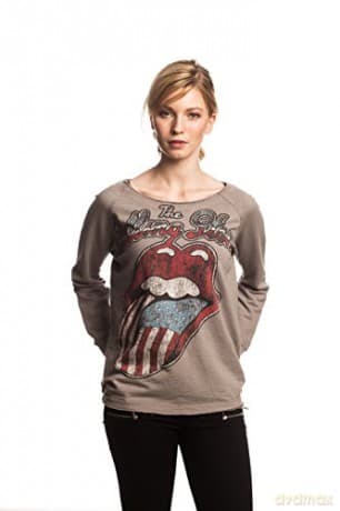 The Rolling Stones: Usa Tongue (Grey - X-Small) (Girlie Sweatshirts)