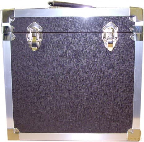 Black: 50 LP Record Storage Carry Case pudełko do przechowywania winyli