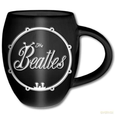 The Beatles White on Black Bug Logo Kubek