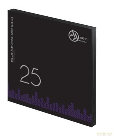 Audio Anatomy: 25 Black Lp - 12 Inch Inner Sleeves Audiophile Deluxe Poly-Lined Double Center Hole