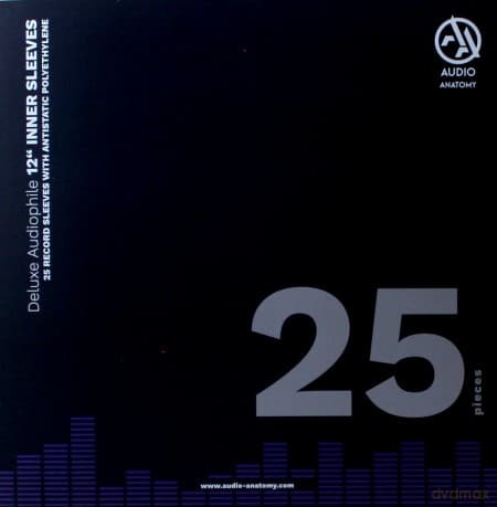 Audio Anatomy: 25 Creme Lp - 12 Inch Inner Sleeves Audiophile Deluxe Poly-Lined Double Center Hole