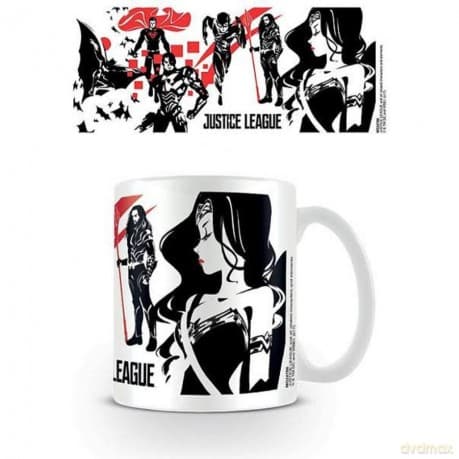 Justice League Movie: Black Red Stencil Kubek