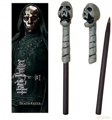 Harry Potter: Death Eater (Skull) Różdżka-długopis i zakładka