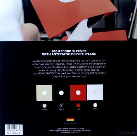 Audio Anatomy: 100 BLACK LP - 12 Inch Inner Sleeves Audiophile DeLuxe Poly-Lined double center hole